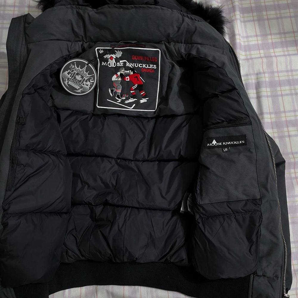 Moncler Black Hooded Down Jacket - Picture 12 of 14